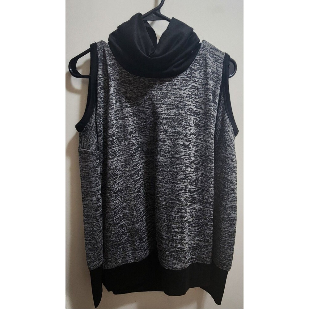 RBX Womens Cold Shoulder Cowl Neck Long Sleeve Sweater Top Medium